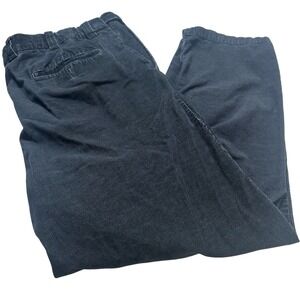 Oak hill‎ Mens Corduroy Pants Pleated Black Classic Fit Dress Casual